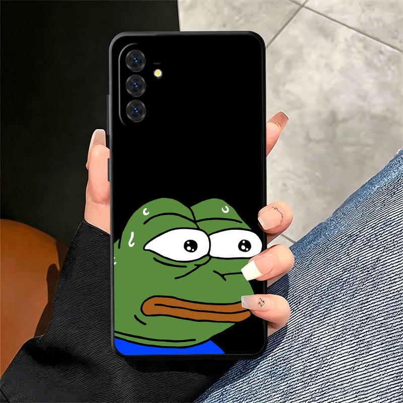 Funny Sad Forg P-Pepe Meme Soft Phone Case for Samsung A17 A37 A57 A16 A26 A36 A56 A15 A25 A35 A55 A14 A24 A34 A54 A13 A23 A33 A