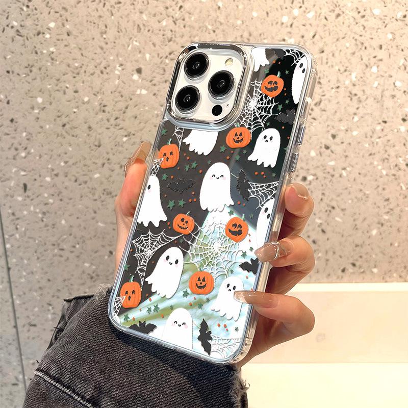 iPhone 17 Pro Max Halloween Ghost Case with Large Hole for Makeup Mirror (Fits 15/16/14)