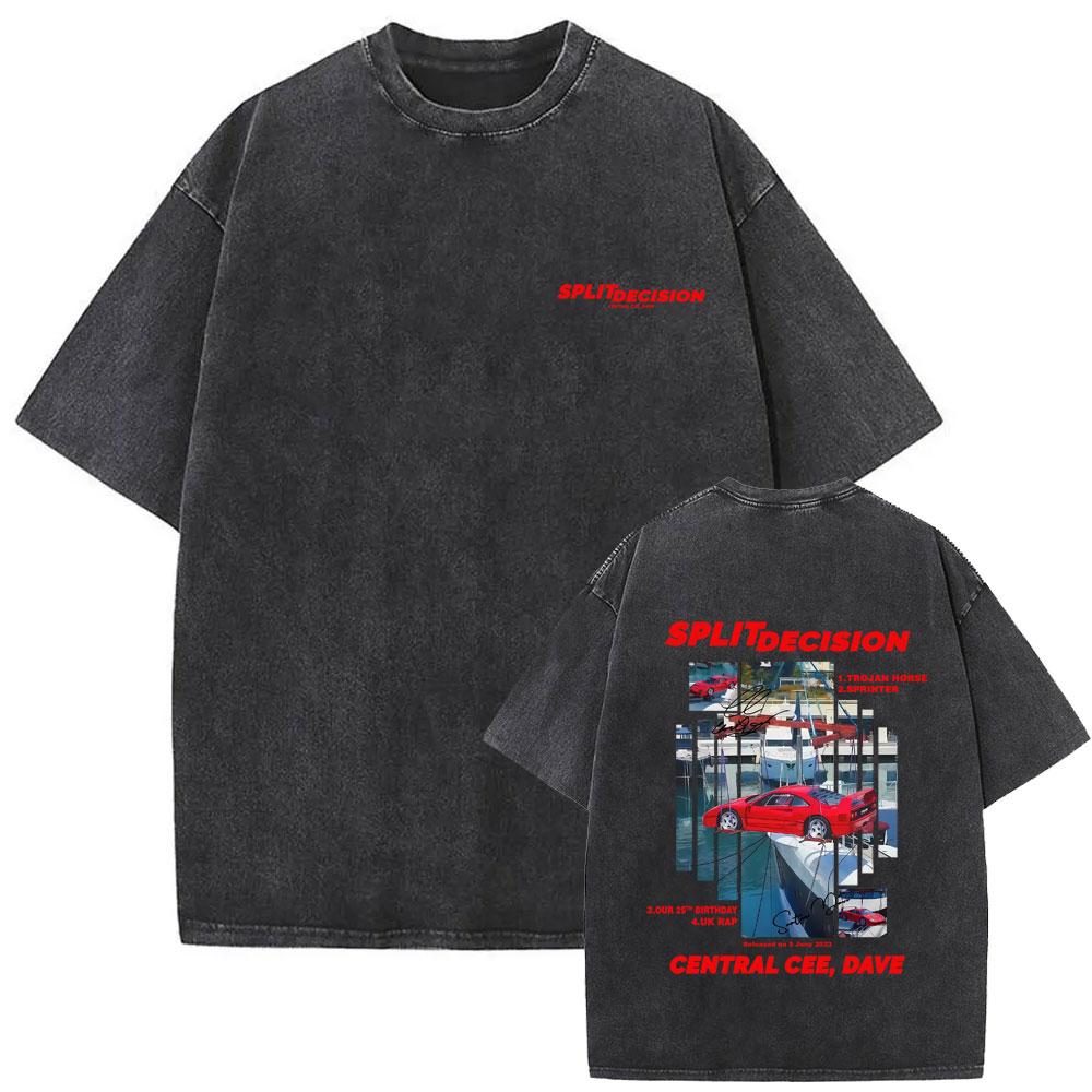 Washed Vintage Rapper PLK Chambre Album Graphic Tshirts Men Hip Hop Fashion Pop Music T Shirts Mens Casual Cotton Tshirt