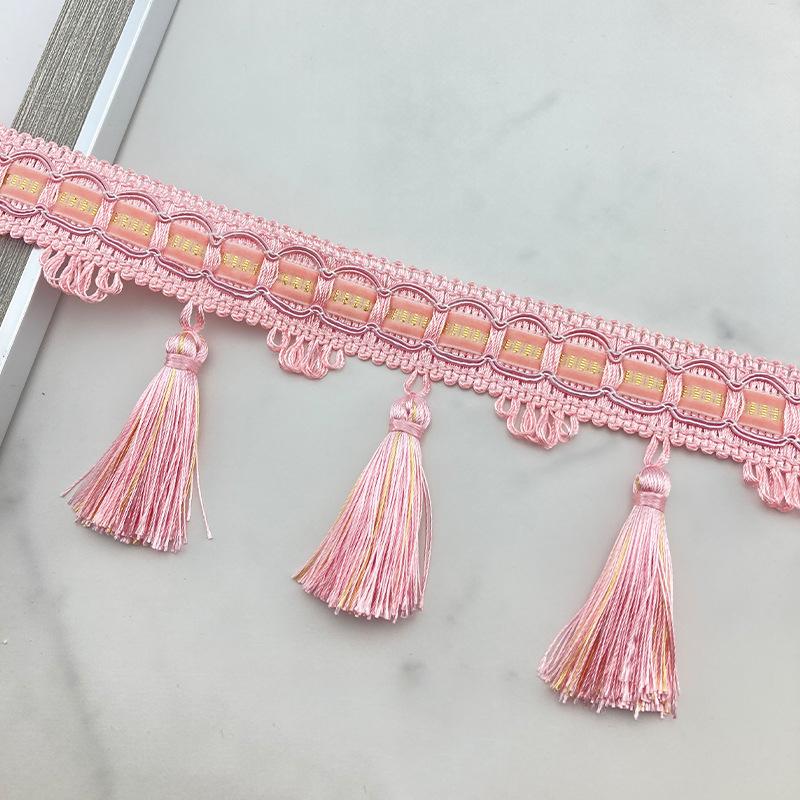 1M Tassel Lace Edging Trimming Ribbon Trim Handmade Fringe DIY Clothes Pillow Curtain Tablecloth Sofa Upholstery Decor Crafts