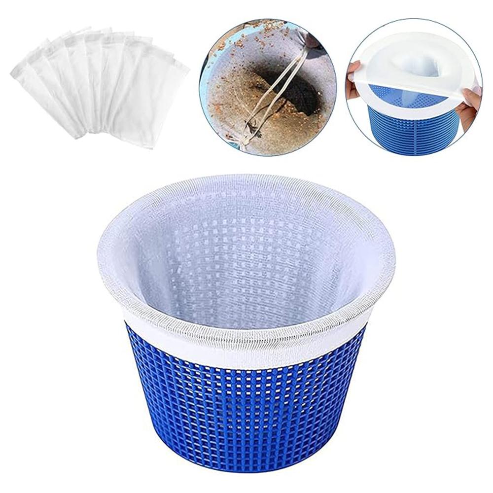 5Pcs Pool Skimmer Socks Nylon Filter Net Debris Bag Basket Liner for Swimming Pool