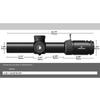 DISCOVERYOPT LHD 1-6X24FIR SFP LPVO Прицел для винтовки с оптоволоконной прицельной сеткой и сверхяркой точкой для .223 AR15 .308