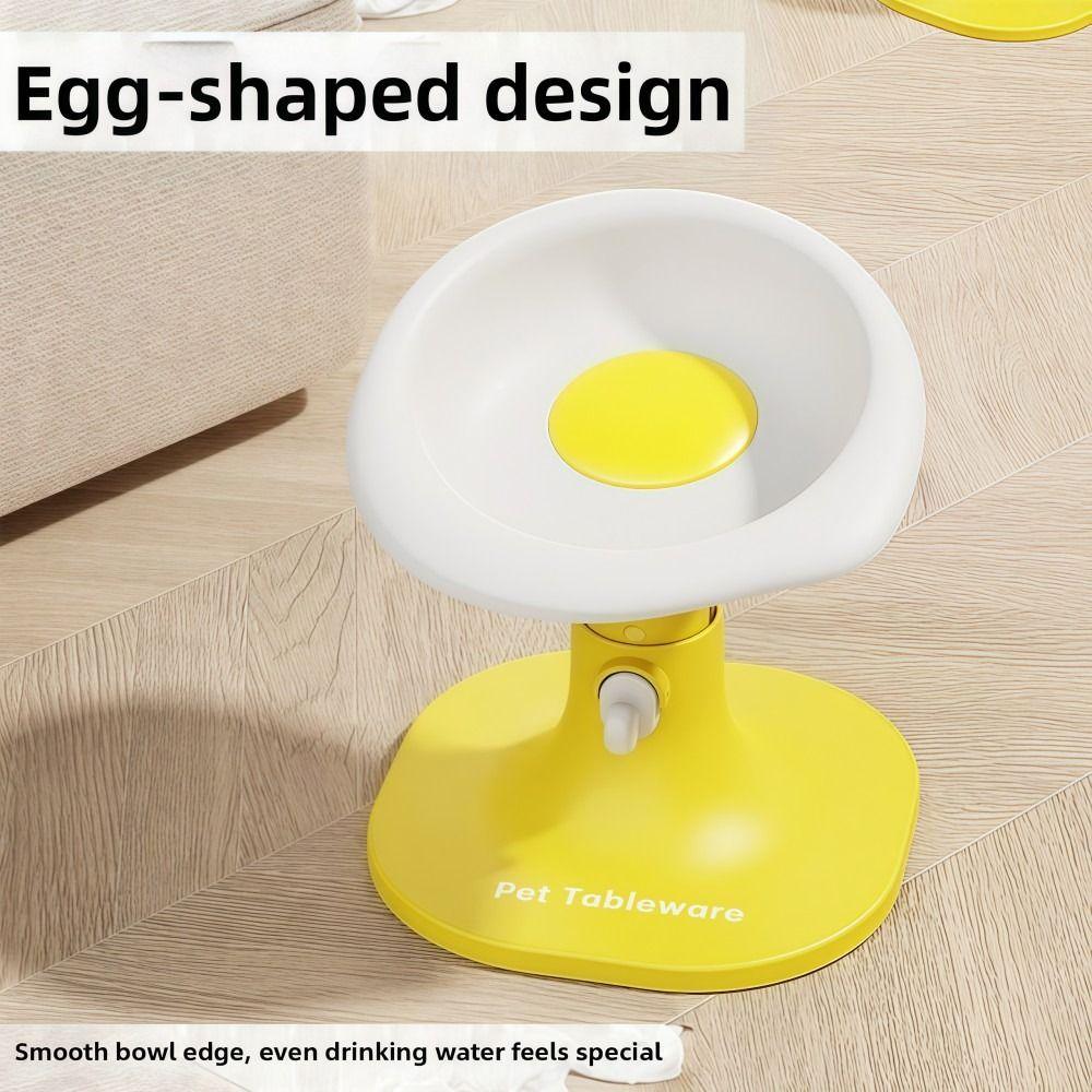 Adjustable Cat Food Plate Vacuum Suction Cat Food Bowl  Dual-purpose Anti-rollover