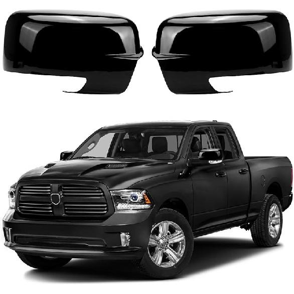 Хромированные Накладки на Зеркала Бокового Вида Совместимы с 2009-2018 Dodge Ram 1500 И -2024 RAM 1500 Classic С Вырезами под Поворотники (Хром-С вырезами)
