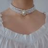 Multi-layer Pearl Pendant Jewelry Accessories Pearl Choker Fashion Retro Pearl Necklace  Women