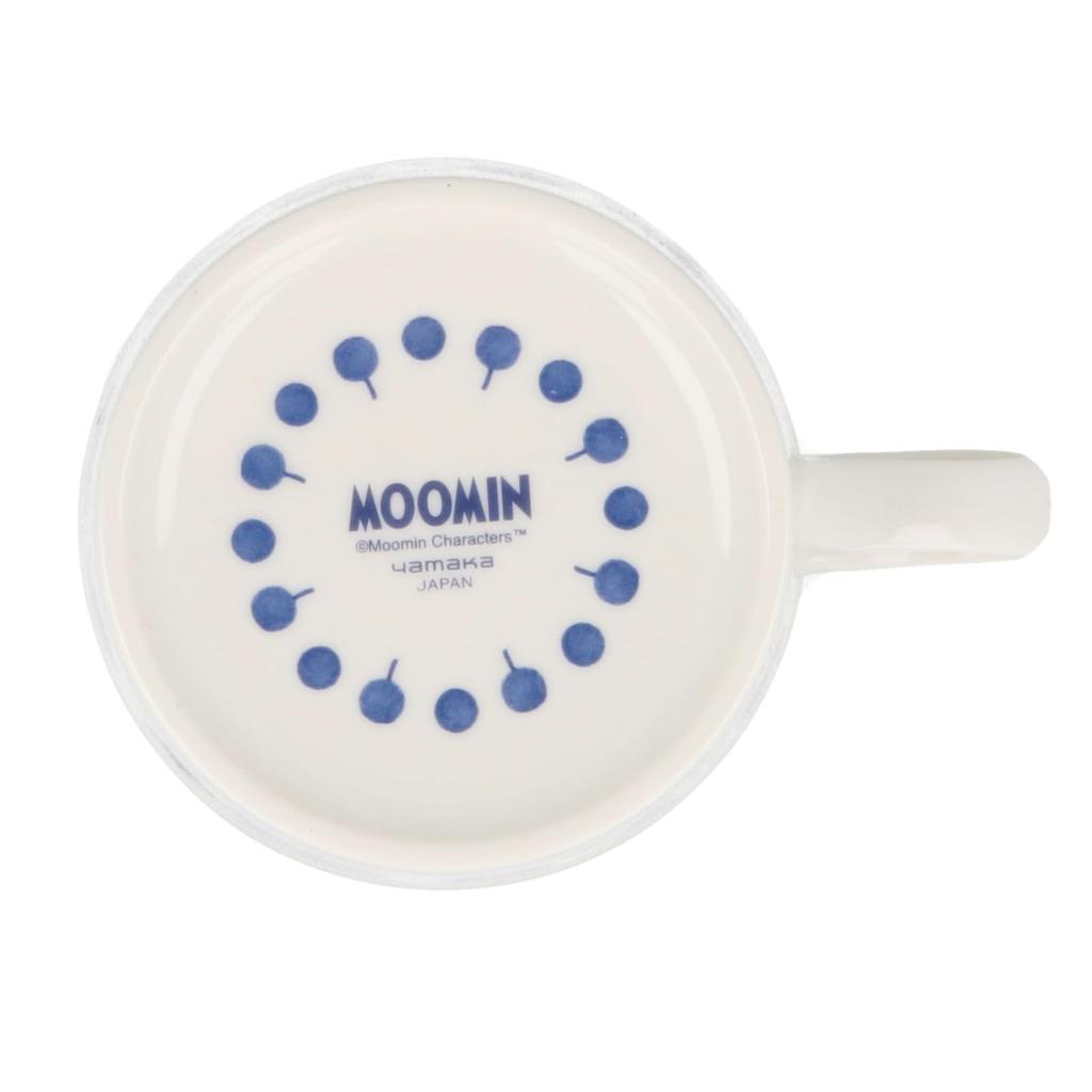 Кружка MOOMIN "Blue Flora", Прибл.. 260 мл, Дизайн с листьями, Скандинавский стиль, Товары Муми-тролли, Подарок на День матери, Сделано в Японии, MM7003-11