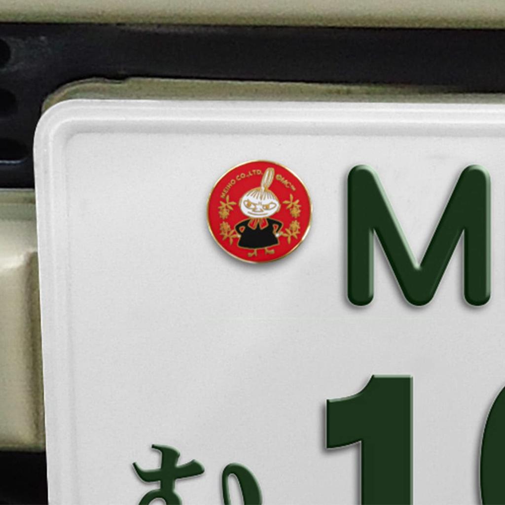 Meiho Ming Bo Moomin Автомобильные внешние принадлежности Колпачок болта номера, Маленькая Мю Набор из 2 шт., FS060 Красный