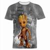 2026 Galaxy Guardians Groot T-shirt Children's Cartoon Anime 3D Fashion T-shirt Top Clothing Anime Clothing