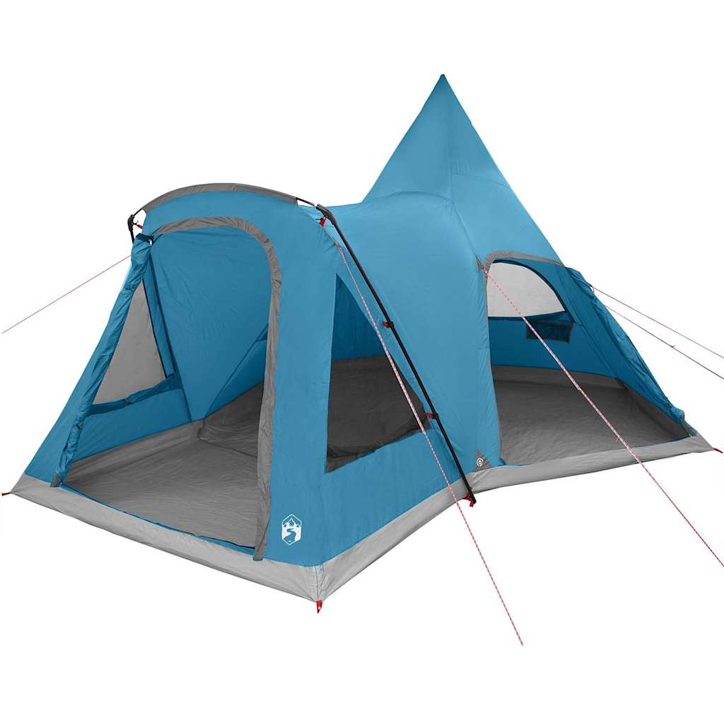 5 Person Teepee Tent with Roof Blue 545 x 450 x 295 cm