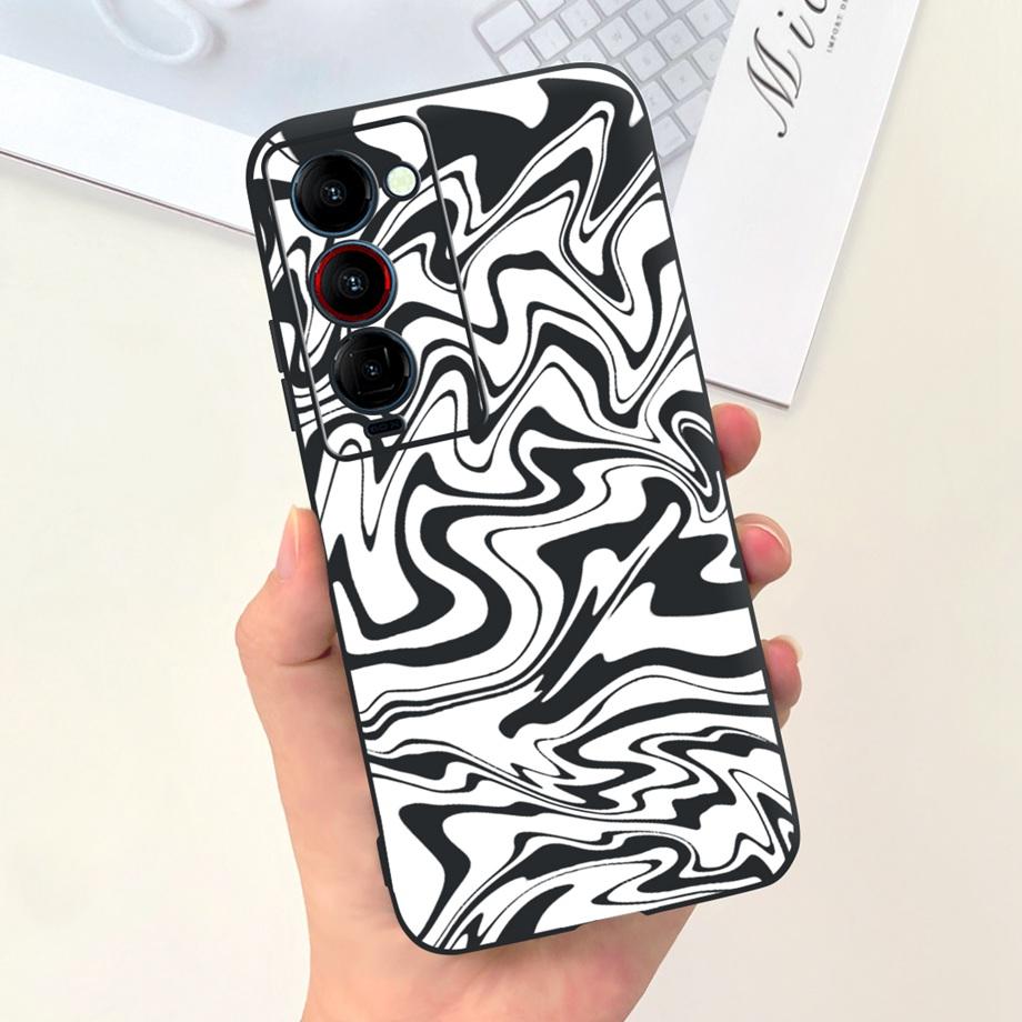 Для Tecno Camon 18 18i 18P 18 Premier Чехол Милый Кот Цветок Мультяшки Обложка Для Camon18 Premier Чехол для Телефона Camon18P Мягкий Funda Сумка