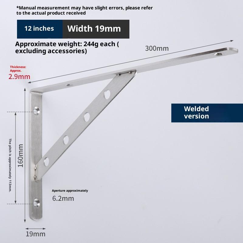 2Pcs Stainless Steel L Type Bracket Angle Bracket Heavy Duty For Wall Angle Bracket