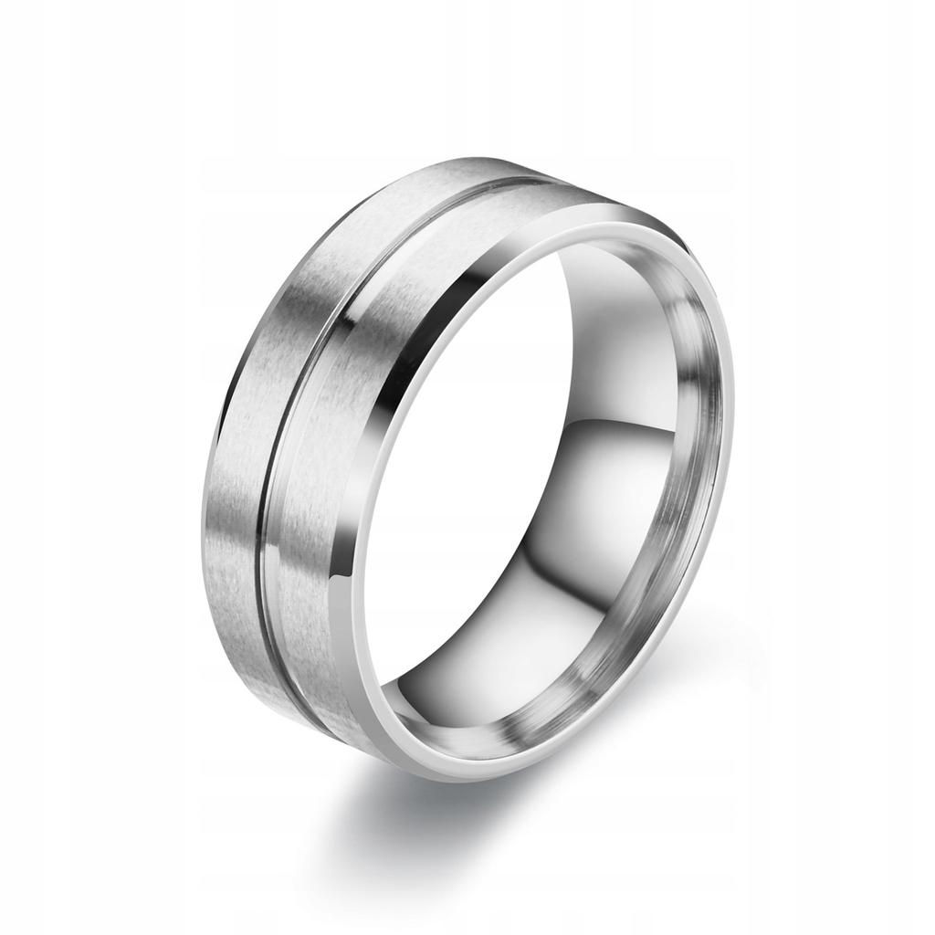 Wedding Ring Silver Steel Jewelry 316L Size 28 Eu28 Us12