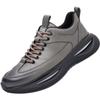 Fashion High Quality Brand Breathable Sports Shoes Versatile Black Men's Leather Casual Shoes Thick Soled Outdoor Men's Hiking Shoes