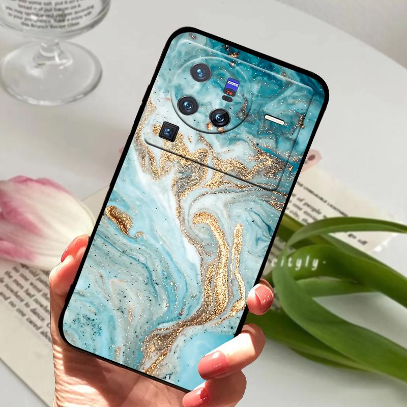 Мягкий силиконовый чехол для vivo X80 Pro 5G Coque X 80 Модный ТПУ чехол для телефона для Vivo X70 Pro Ударопрочный бампер Ракушки Милый мультяшный