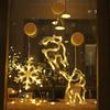 Christmas LED Light Snowflake Santa Hanging Battery-operated Window Ornaments Decoration for Home Xmas Navidad New Year Decor
