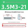 BSO-M34.2/5.4 Синий/Белый Оцинкованный Шестигранный Заклепочный Гайка-Заклепка, Полная Резьба.