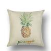 Tropical Fruit Painted Pineapple Linen Pillow Pillow Case Casual Comfortable Car Sofa Office Cushion Cover