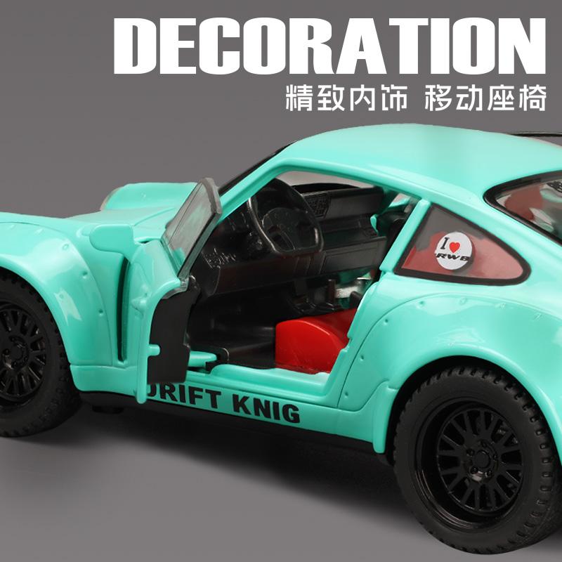 AABKP1 1:32 Porsche 964 RWB Widebody Modified Sports Car Alloy Sports Car Model Diecast Metal Racing Vehicle Car Model Simulation Gifts