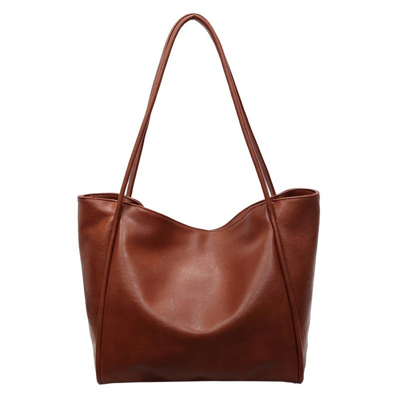 Популярная в этом году ретро-сумка для поездок на работу, женская, трендовая новинка осени 2025 года, большая вместительная студенческая сумка-тоут на плечо для занятий