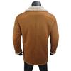 Men Jacket Autumn Winter Woolen Coat Lapel Single-Breasted Mid-Length Windproof Jacket Suede