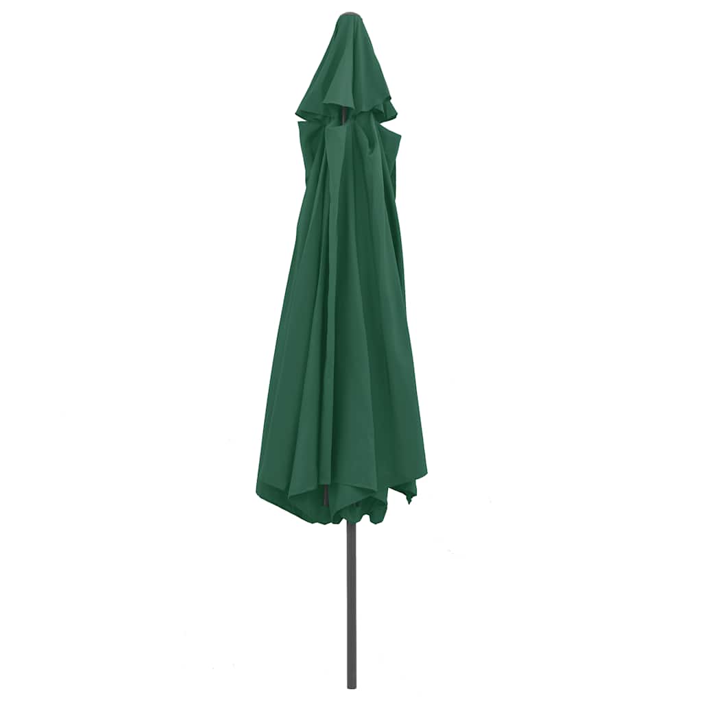 390 cm Metal Mast Sun Umbrella in Green