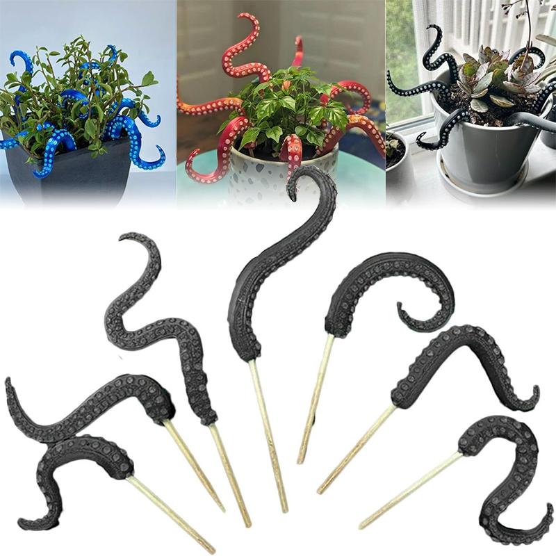 7pcs Octopus Legs In Planters House Octopus Tentacle Funny Plant Accessories Decorations House Plant Decorations 3 Colors
