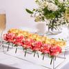 Clear Acrylic Flower Vase 10/14/16 Holes Modern Wedding Party Dining Table Decoration Long Rectangle Hydroponic Floral Centerpiece Home Supplies