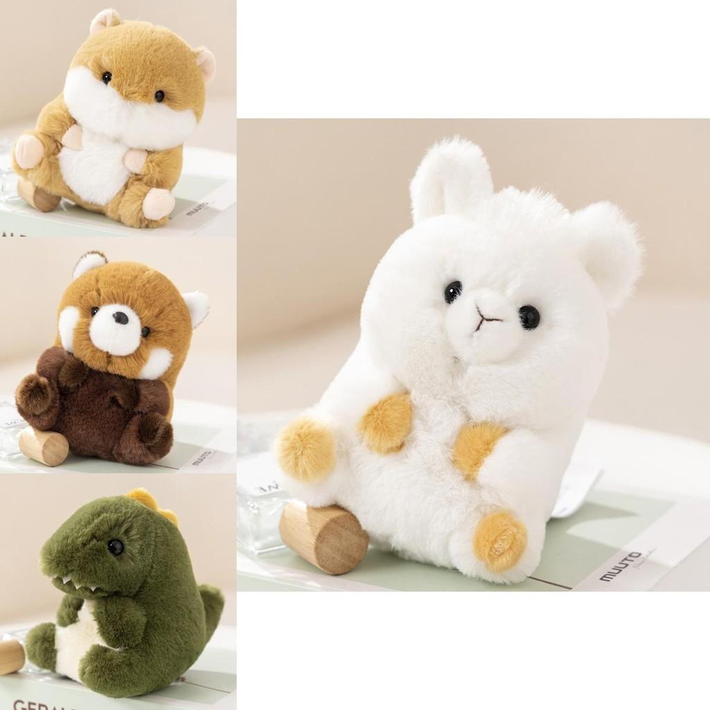 Очаровательные плюшевые игрушки-животные Панда, Коала, Ленивец, Хомяк, Альпака, Динозавр, Ткань из короткого плюша, Наполнитель из ПП хлопка, Декор для комнаты, Детский подарок