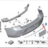 Заглушка заднего буксировочного крюка BMW 1 серии F21LCI грунтованная (51127371751)