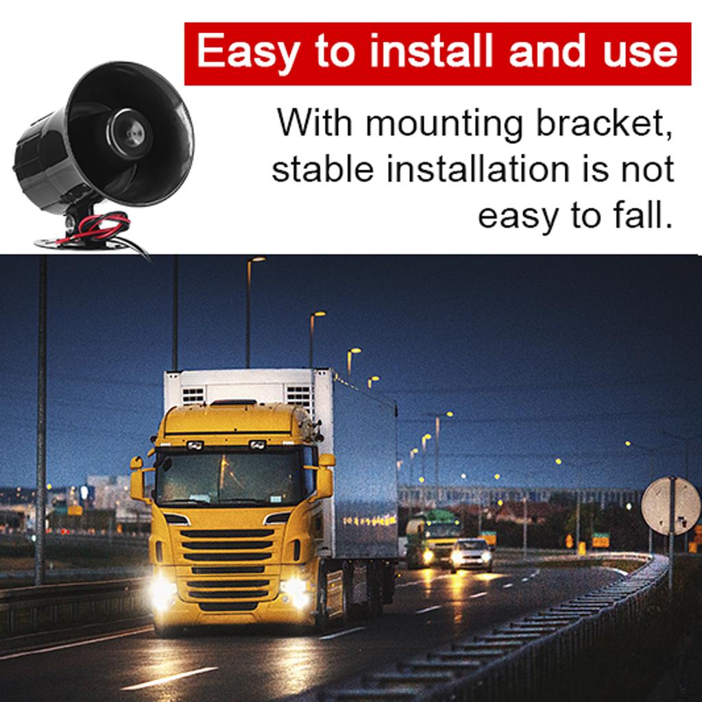 3-тональный автомобильный гудок 110 дБ Электрический гудок Громкий динамик Предупреждающий сигнал безопасности 12,0 В с контроллером для автомобиля, лодки, грузовика