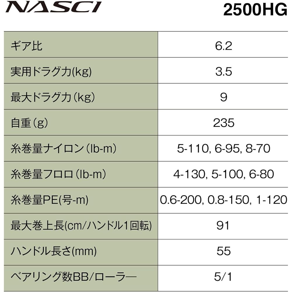 SHIMANO (Шимано) 26 NASKI Спиннинговая катушка 2500HG