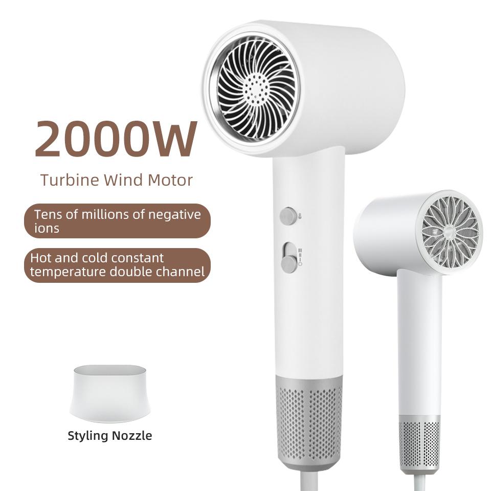 Высокоскоростной фен с отрицательными ионами высокой мощности, ультра бесшумный, рекомендуемый профессиональный фен для домашних парикмахерских, быстрая сушка