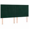 Tête de lit - Maison Exclusive - Vert foncé - Velours doux - 200 x 5 x 118/128 cm
