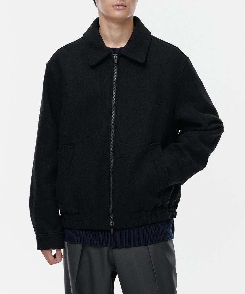 Musinsa Standard Wool Blend Minimal Blouson Jacket [Black]