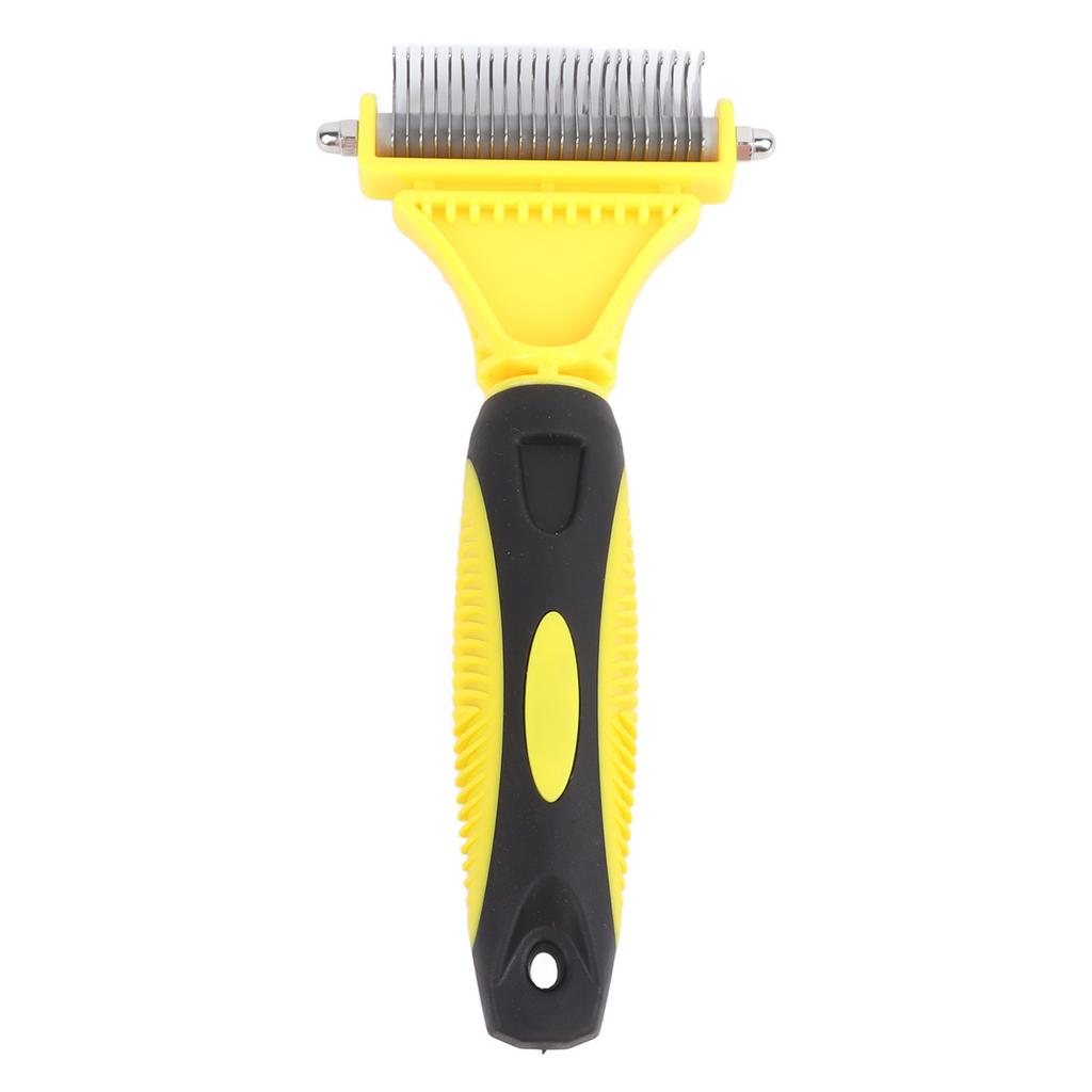 Pet Dematting Comb Stainless Steel Effective Ergonomic Pet Deshedding Tool Undercoat Rake for Cat Dog Removing Knot