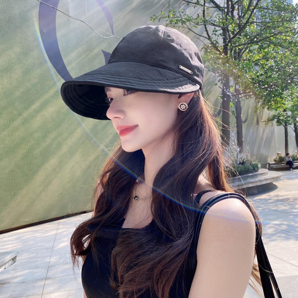 Adjustable Fisherman Hat UV Protection Sunscreen Cap Fashion Bucket Panama Cap Women