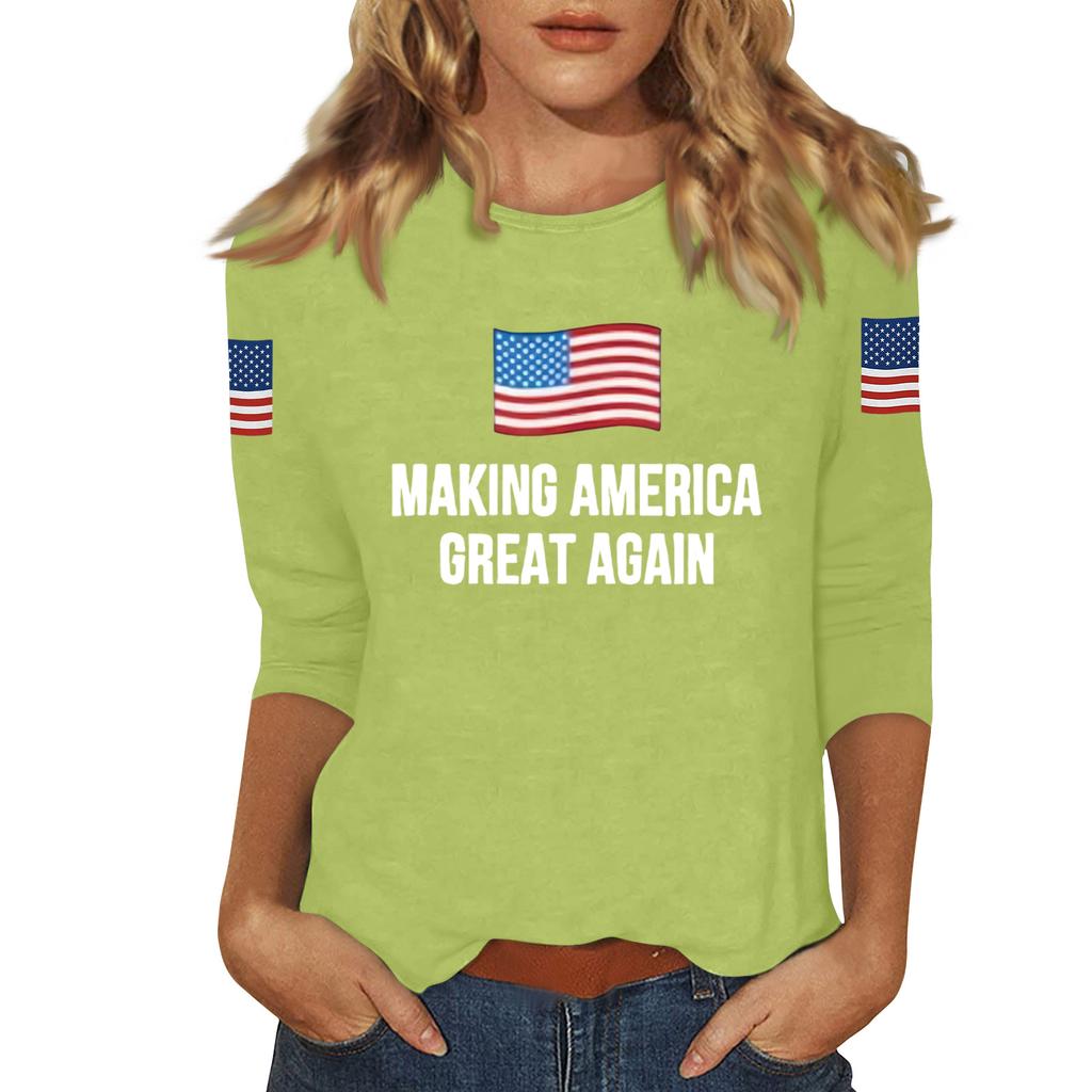 Women's Casual Fashionable Sexy Comfortable Neck Three-Quarter Sleeve Top