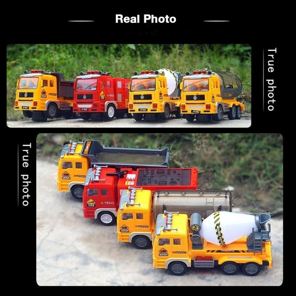 Flashing LED Fire Truck Toy Magnetic Engineering Vehicles Toy  Parent-child Interaction