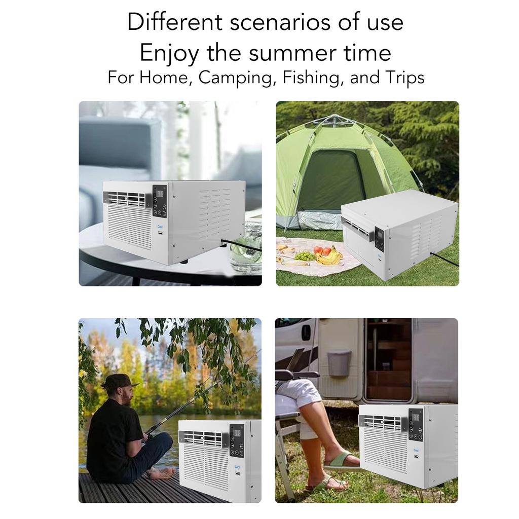 Portable Air Conditioning Versatile Touch Remote Control 1900BTU Portable Air Conditioner Rapid Cooling Energy Saving for Tent