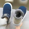 Winter Cotton Shoes Men Thickening Plush Warm Snow Boot Platform Slippers Home