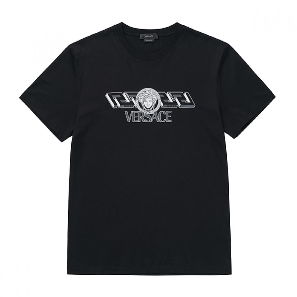 VerSace 1008461 1a06051 1b000 Greca Logo Men S Short Sleeve Tee