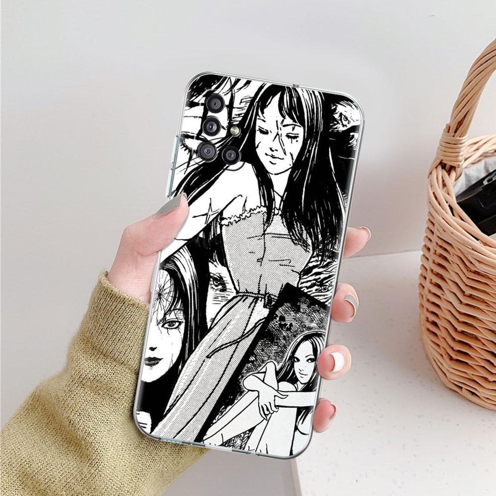 Мягкий чехол для телефона Samsung Galaxy A51 A21s A71 A12 A31 A52 A41 A32 A02s A11 A72 A52, прозрачная задняя крышка, футболки Junji Ito Tomie