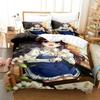 3D Anime The Ryuo's Work Is Never Done! Printed Bed Set Duvet Cover Pillowcase Bedding Set Bed Linen Sheet Quilt Cover Full Size