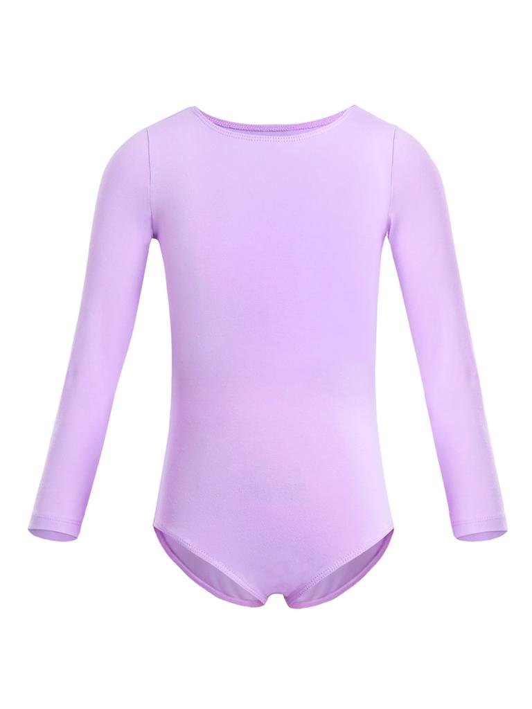 Хлопковый купальник для балета для девочек, танцевальная одежда, с длинными рукавами, для занятий балетом, гимнастики, с шифоновой юбкой на завязках, комплект, одежда балерины