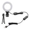 4in LED Dimmable Ring Light Selfie Fill Light with Clip for Live Video for Laptop Tablet PC