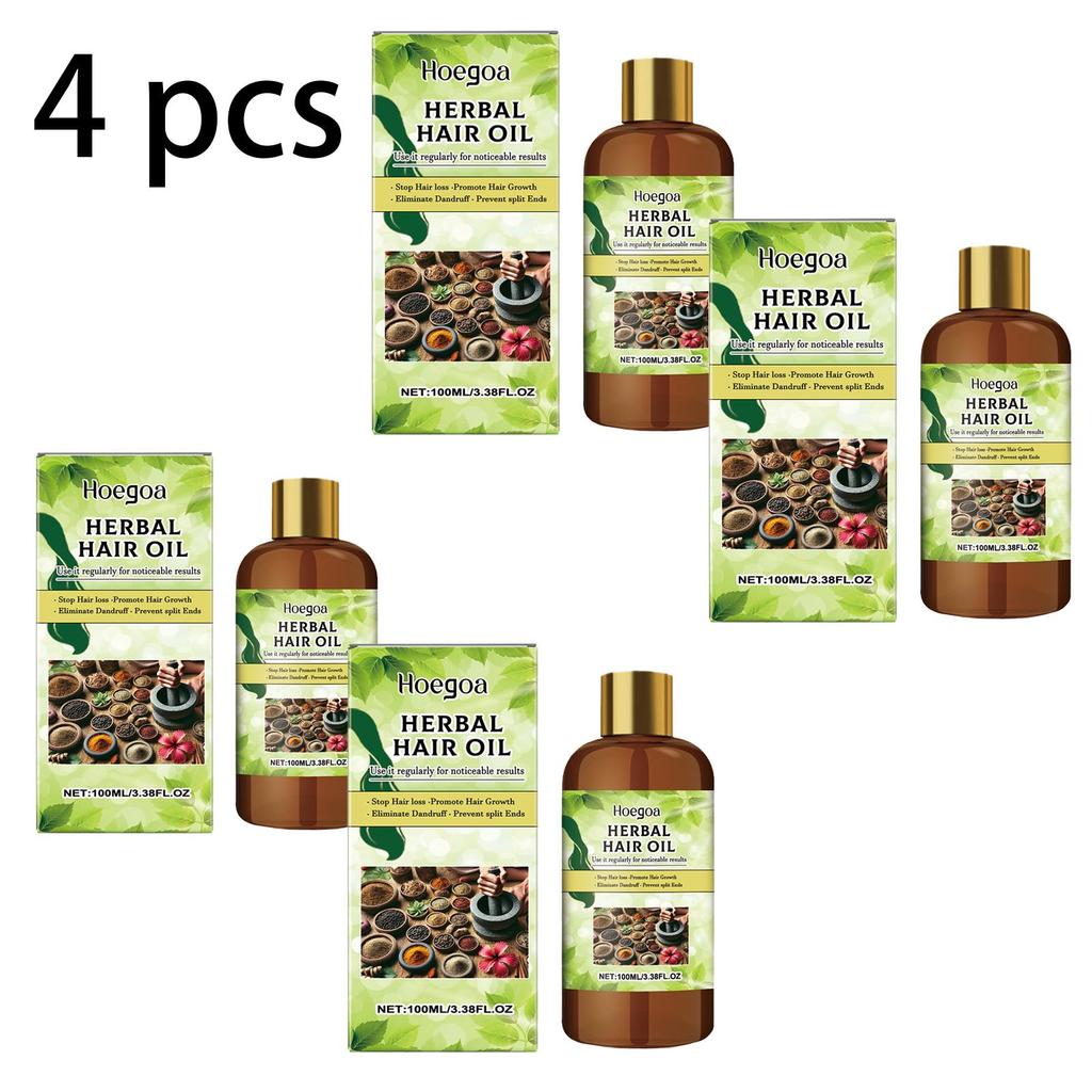 Hoegoa Herbal Hair Oil, Moisturizing and Hydrating, Nourishes the Scalp, Improves Dry and Frizzy Hair, Promotes Hair Growth, Suitable for 100ml ...