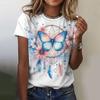 Summer Dreamcatcher Graphic Print Women's T-Shirt Design Tee Plus Size Female Crop Top Women's Clothing Shirt  Short Sleeve Tee