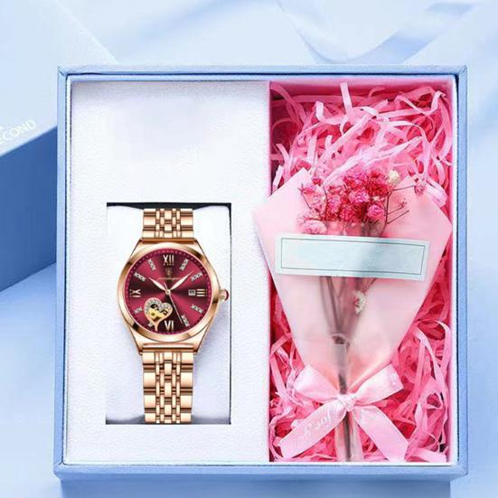 Женские часы, водостойкий светящийся ремешок из нержавеющей стали, круглый календарь со стразами, платье, наручные часы, модные ювелирные изделия, подарок