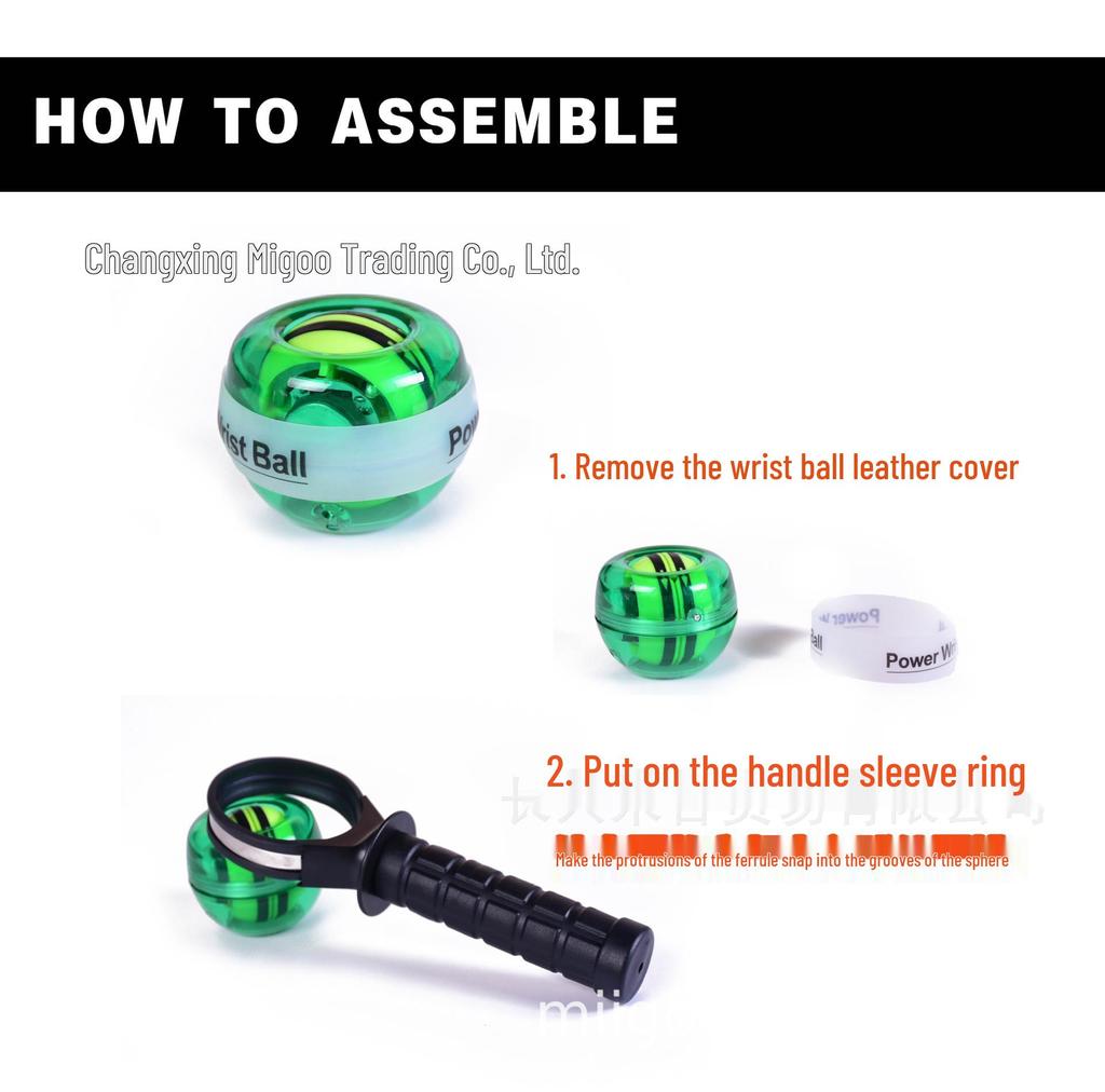 Кистевой силовой шар с ручкой - Тренажер для силы хвата для кисти и руки