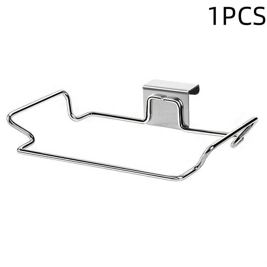 Креативная кухонная подвесная стойка для мусорных мешков, крючок для хранения на задней стороне двери, кухонный шкаф, стойка для мусорных мешков из нержавеющей стали